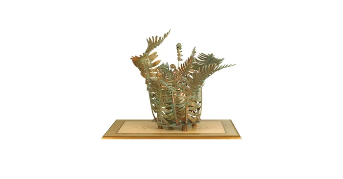 Meyda Tiffany Tropical Ferns Single Light Outdoor Table Lamp