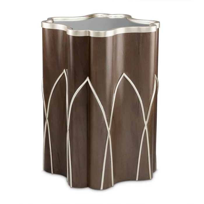 Michael Amini Villa Cherie Hazelnut Side Table TF