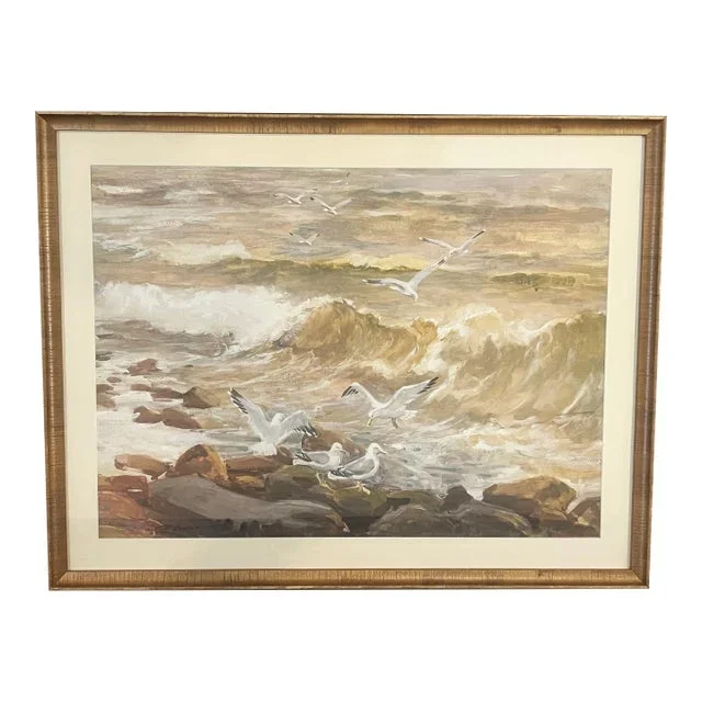 Mid 20th Century Charles Walter Simpson Painting, Framed