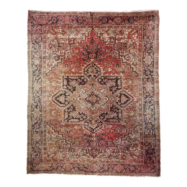 Mid 20th Century Heriz Rug 9’6” X 11’11”