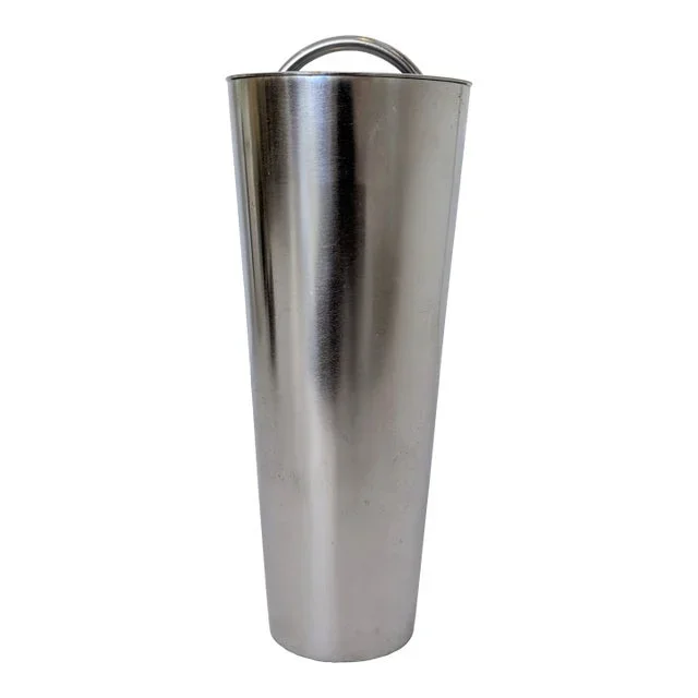 Mid-Century Italian Brushed Steel Cocktail Strainer