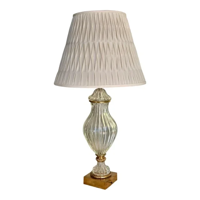 Mid Century Modern Marbro Murano Glass Designer Table Lamp