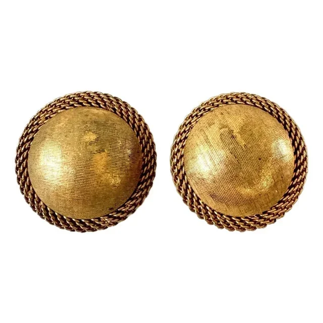 Miriam Haskell Signed Clip on Earrings