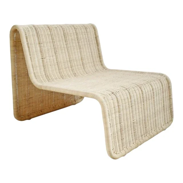 Modern Raw Wicker Wide Chair