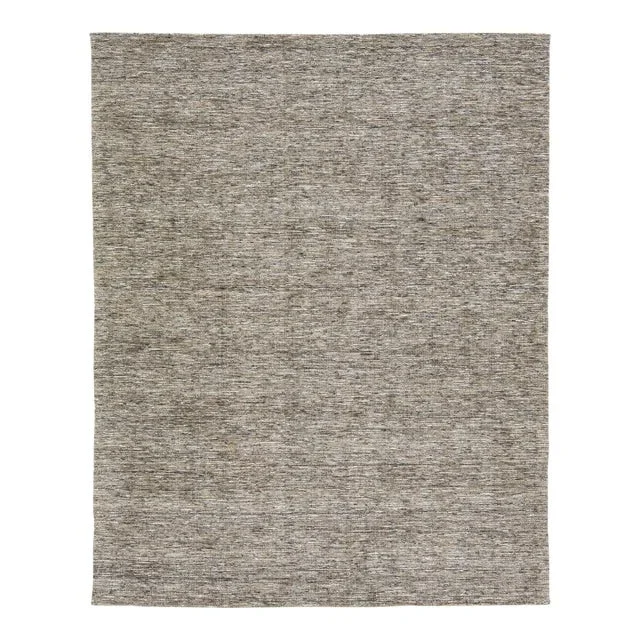 Modern Texture Handmade Wool Rug in Beige Color