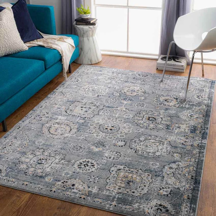 Mosbulten Traditional Light Gray Area Rug