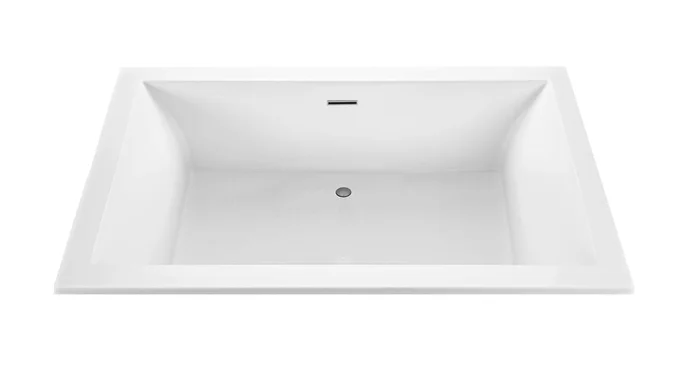 MTI Baths Andrea 18 72″ Undermount DoloMatte Air Tub Elite Stream with Center Drain