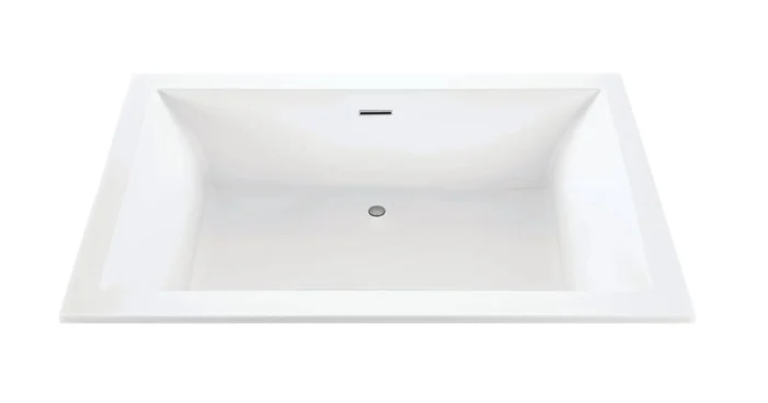 MTI Baths Andrea 22 66″ Drop In DoloMatte Microbubbles Whirlpool Tub with Center Drain