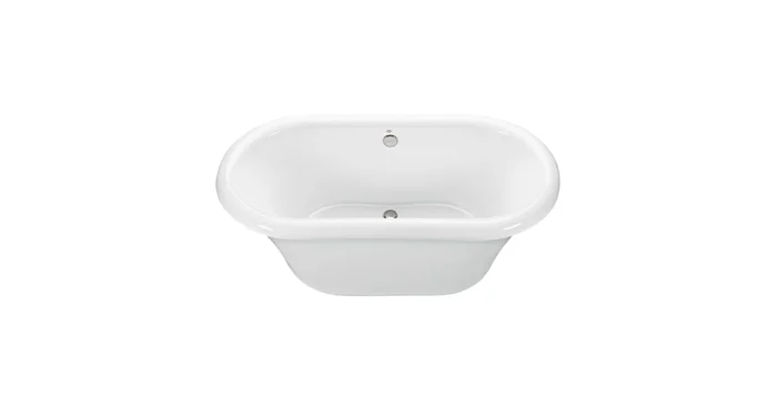 MTI Baths Melinda 4 66″ Freestanding Acrylic Air Massage Elite Tub with Base, Center Drain and Overflow