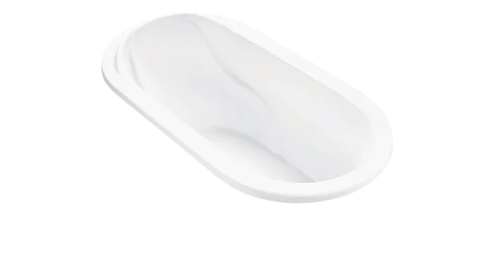 MTI Baths Solitude 72″ Undermount DoloMatte Soaking Tub with Center Drain, and Overflow