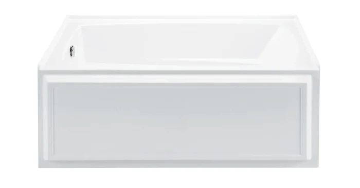 MTI Baths Wyndham 5 60″ Three Wall Alcove Integral Skirted DoloMatte Air Tub with Left Drain Placement