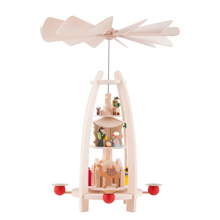 Multi-Tier Pyramid Nativity Scene Made in Germany – 3 Tier Set