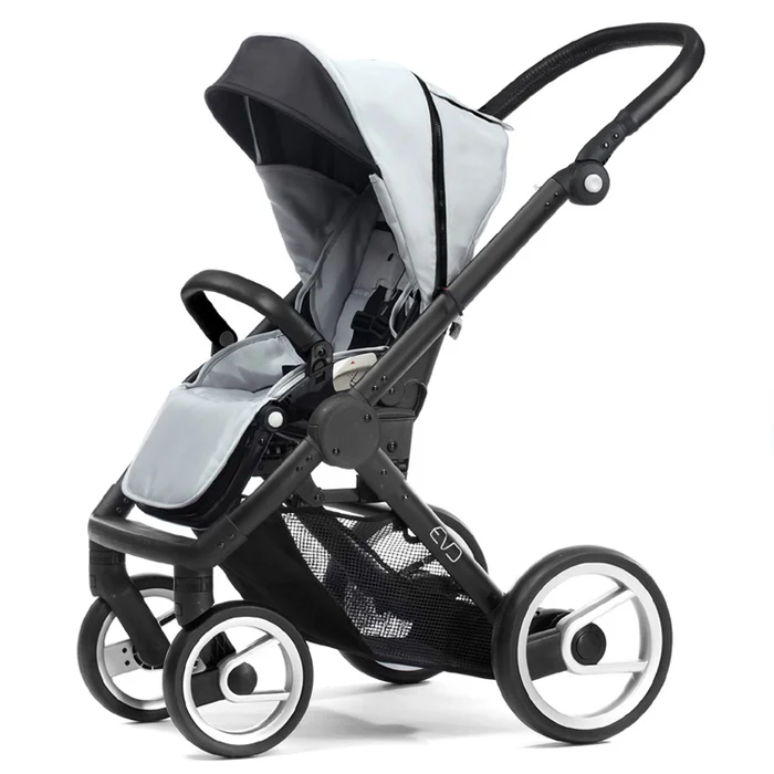 Mutsy Evo White Stroller with Black Chassis