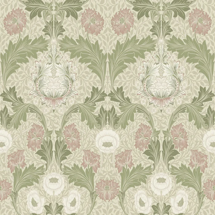 Myrtle Wallpaper – Green / White