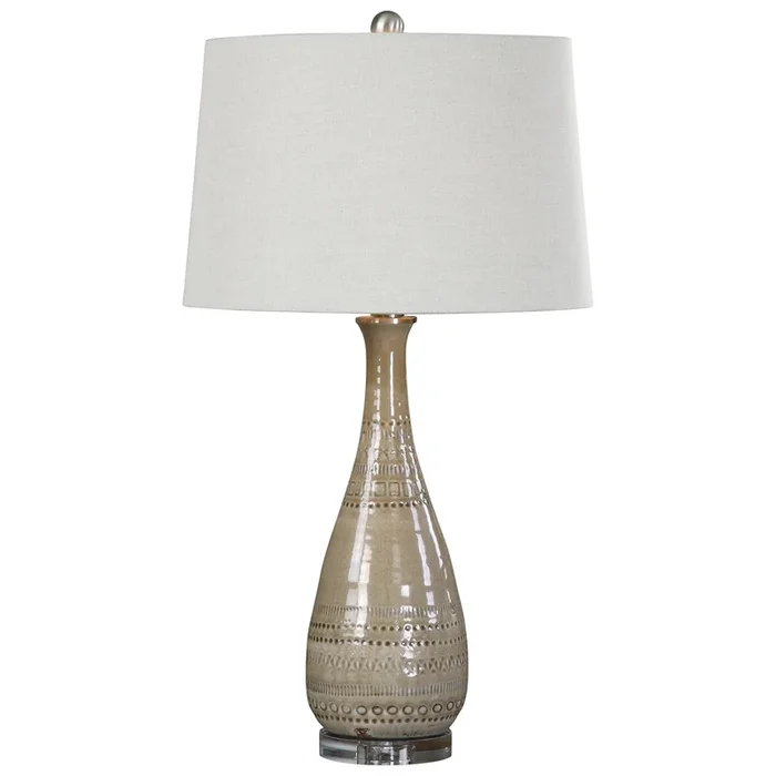 Nakoda Embossed Ceramic Lamp