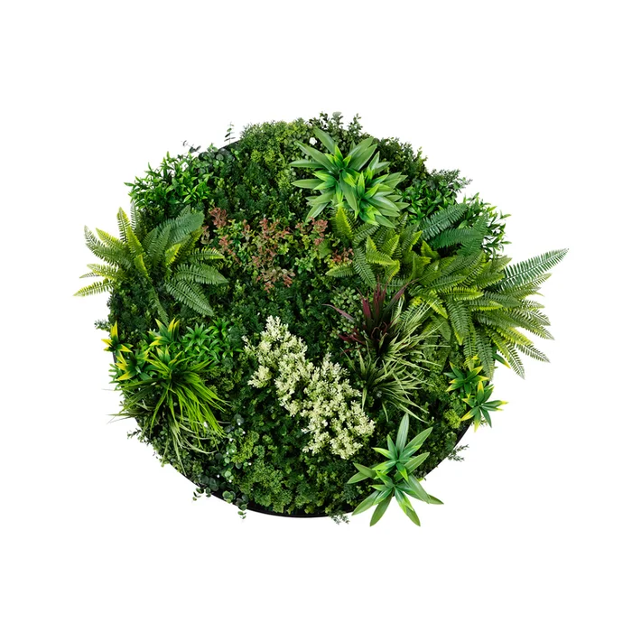 Nearly Natural 38in. UV Resistant Amazon Rainforest Artificial Living Wall Art Panel in Black Aluminum Frame (Indoor/Outdoor)