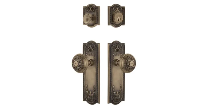 Nostalgic Warehouse Meadows Entry Set with Egg & Dart Knob