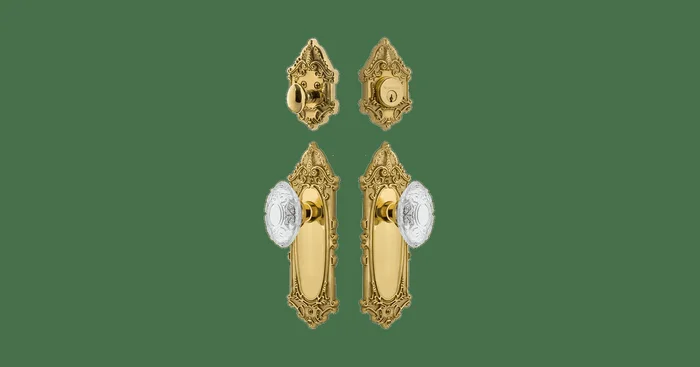 Nostalgic Warehouse Victorian Entry Set with Crystal Victorian Knob