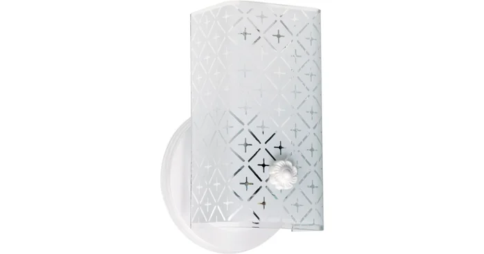 Nuvo Lighting Single Light 5″ Wide Bathroom Sconce with Patterned Glass Shade