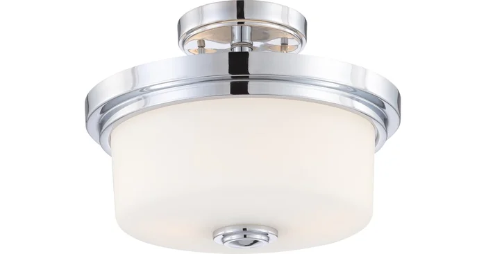 Nuvo Lighting Soho 2 Light 13″ Wide Semi-Flush Ceiling Fixture