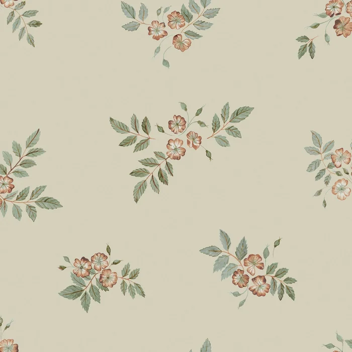 Nyponros Wallpaper – Creamy White