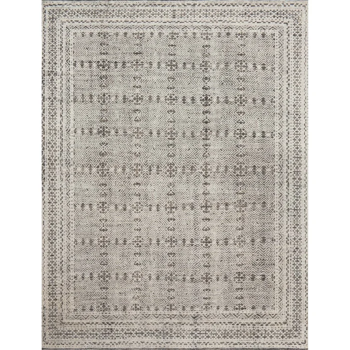 Ollie Grey/Ivory Hand-Knotted Rug