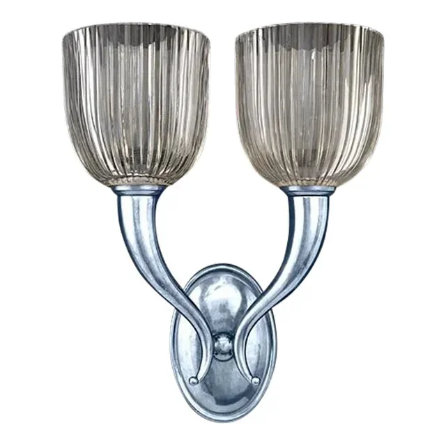 Olympia Due Sconce in Nickel Finish