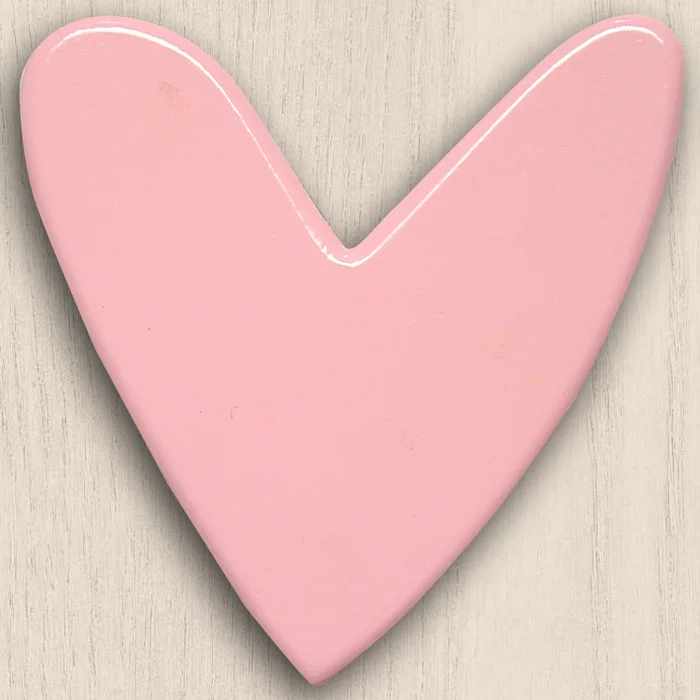 One World Kids Modern Heart Pink Set of 4 Drawer Knobs