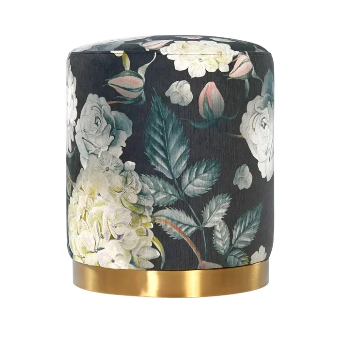 Opal Velvet Ottoman