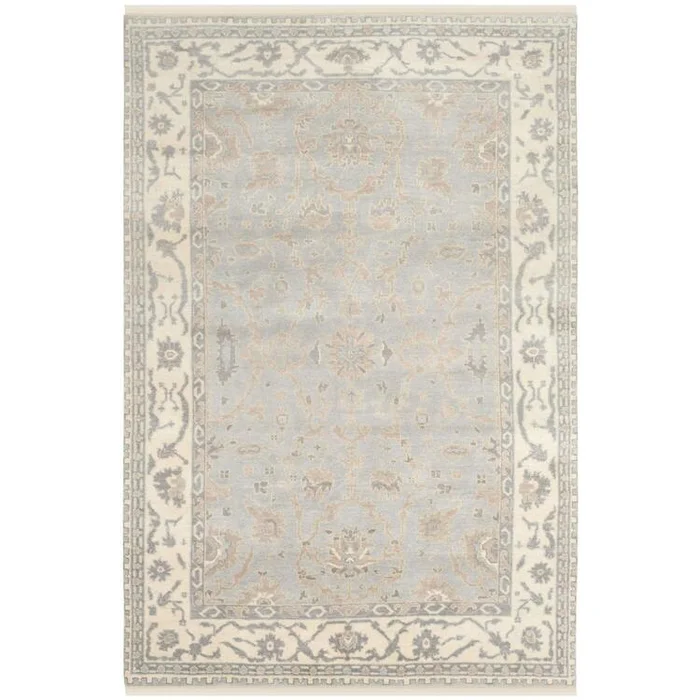 Oushak Blue/Ivory Large Rectangle Rug
