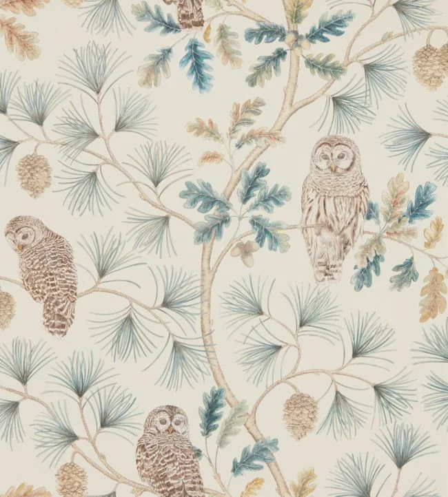 Owlswick Wallpaper – Teal – DYSI216595 – Sanderson