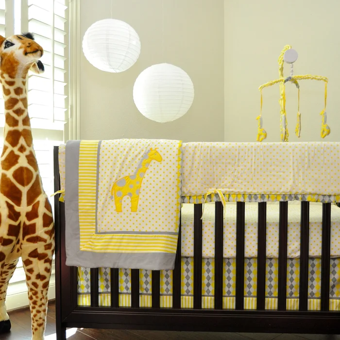 Pam Grace Creations Argyle Giraffe 10 Piece Crib Set