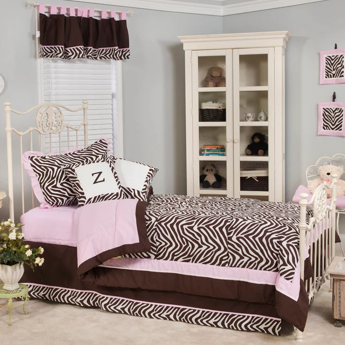 Pam Grace Zara Zebra 3 Piece Twin Bedding Set