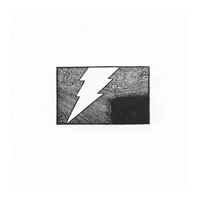 Paul Ritscher Lightning Bolt Wood Engraving