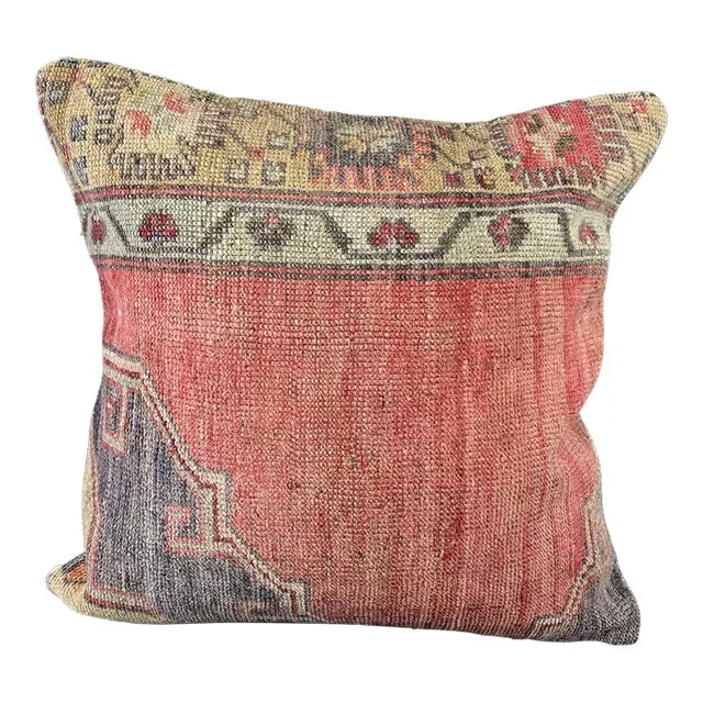 Pillow Cover Made from Vintage Turkish Rug