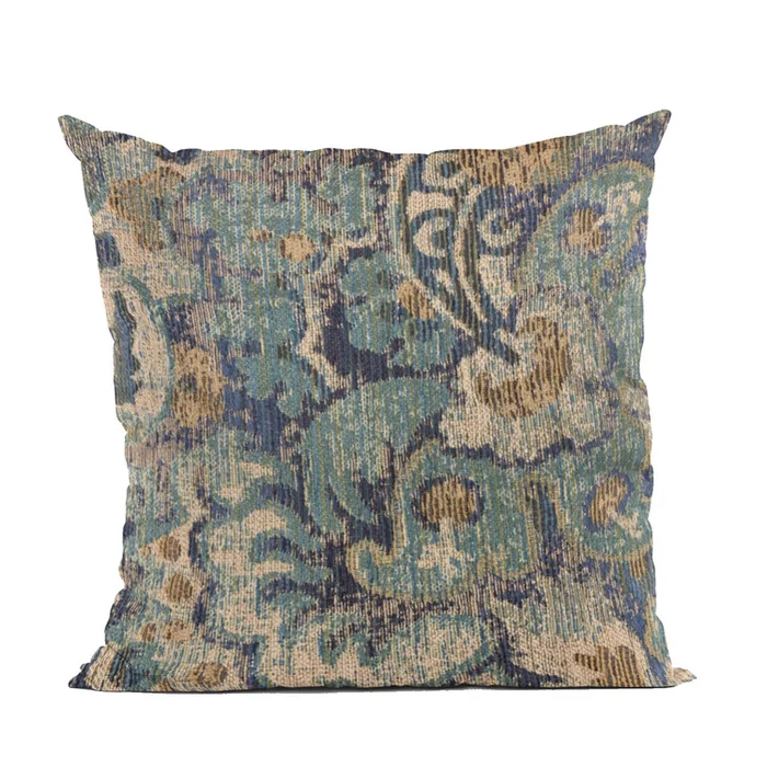 Plutus Brands Blue Amazonian Damask Luxury Throw Pillow