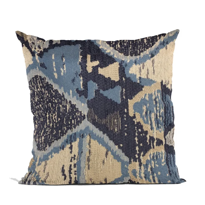 Plutus Brands Blue Hidden Seas Abstract Luxury Throw Pillow