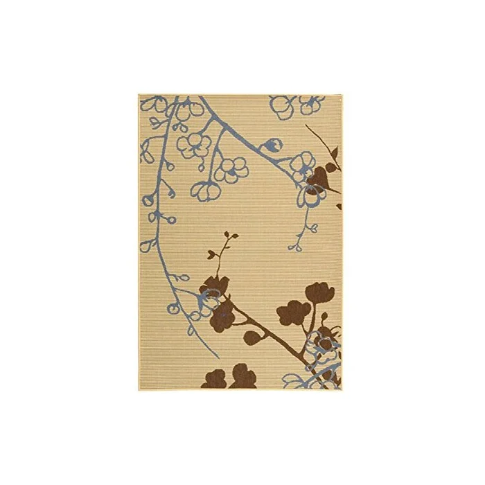 Polypropylene Outdoor Rugs Small Rectangular 5×4 Feet Natural Multi – Safavieh