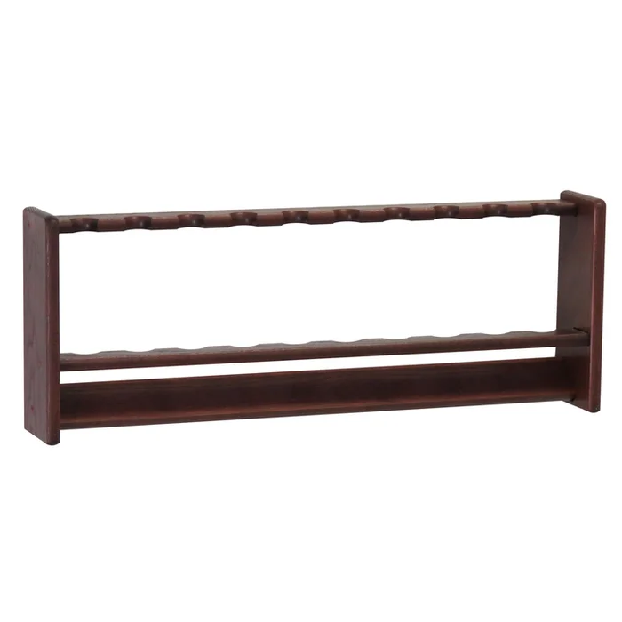 Pool Cue Rack for 10 Cues, Solid Oak Construction – Wooden Mallet