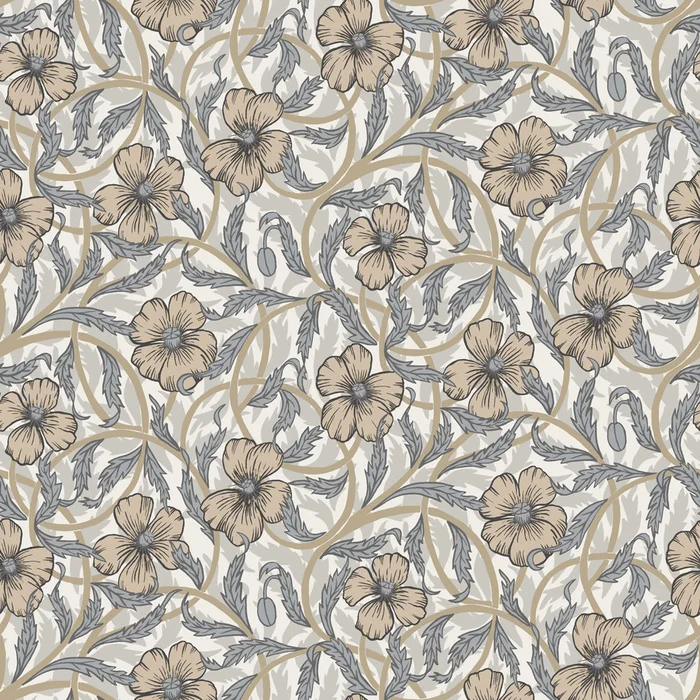 Poppy Wallpaper – Gray