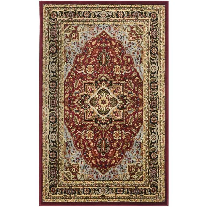 Power Loomed Ivory/Rust Polypropylene Rectangle Rug 8×11 – Safavieh