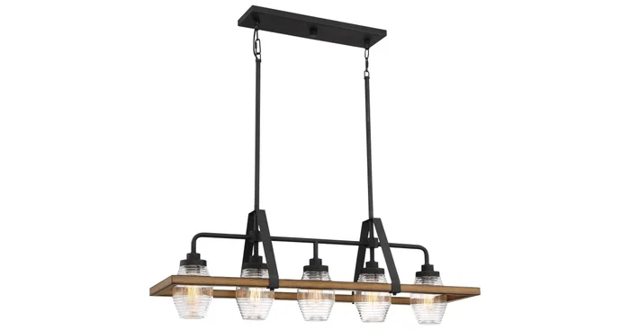 Quoizel Guilford 5 Light 40″ Wide Linear Chandelier