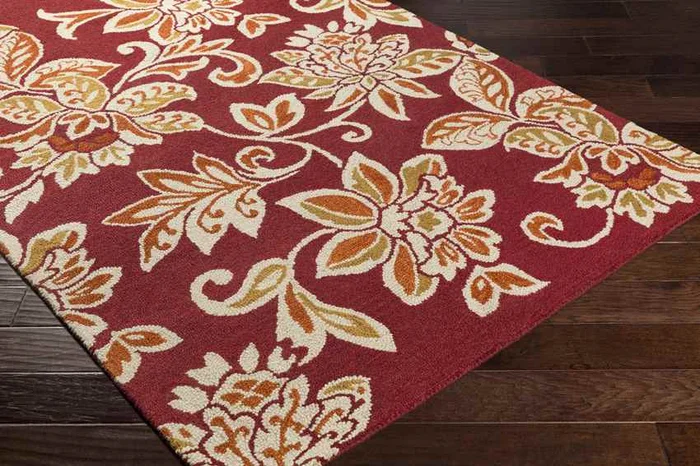 Reed Modern Red/Gold Area Rug