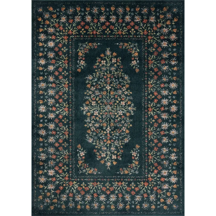 Rifle Paper Laurel LAU-02 Rug Navy DC10