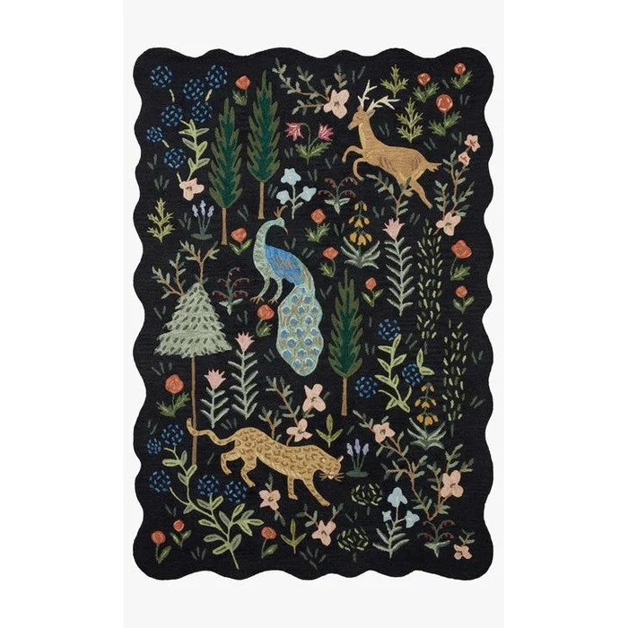 Rifle Paper Silhouette SIH-03 Rug Black