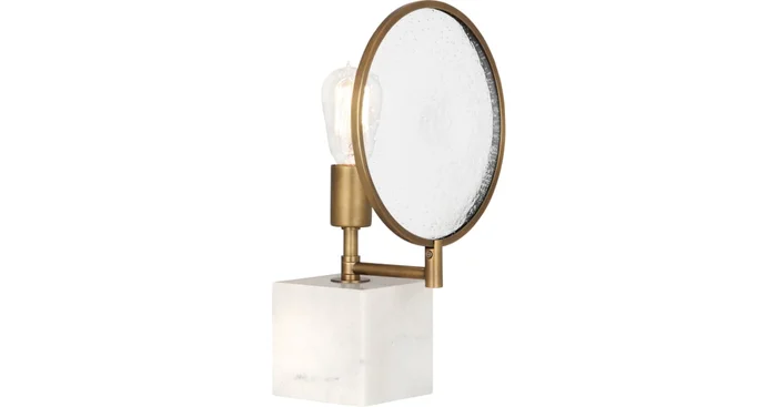 Robert Abbey Fineas 15″ Accent Lamp with Alabaster Base