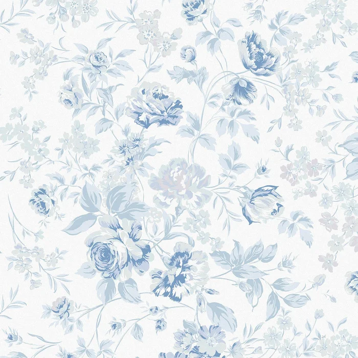 Romantic Rose Wallpaper – Blue