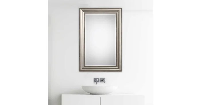Roseto 24″ W x 36″ H Rectangular Wood Framed Bathroom Mirror