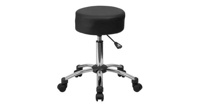 Roseto 24″ Wide Medical / Task Style Ergonomic Backless Rolling Stool with Adjustable Height and Wheels