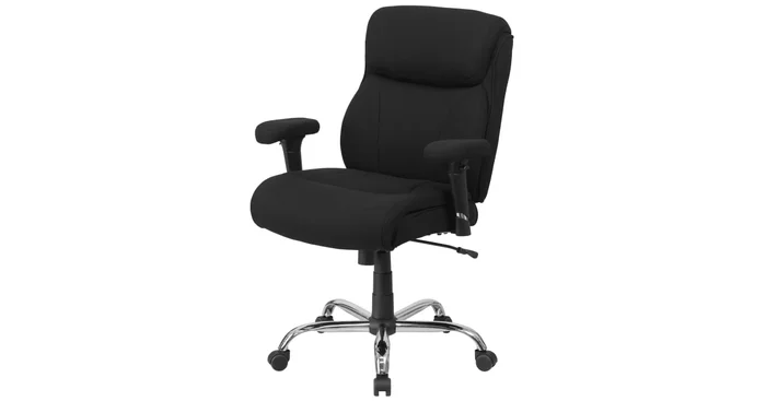 Roseto 29.5 Inch Wide Fabric Swivel Task Chair with Adjustable Arms